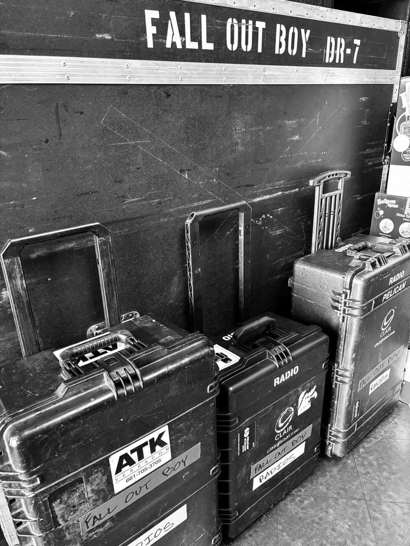 Production and security radio cases backstage